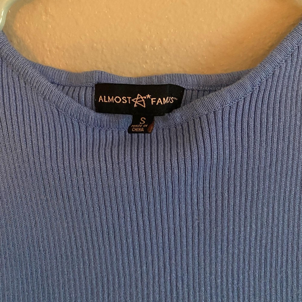 Almost Damous Blue Crop Top - Picture 3 of 3